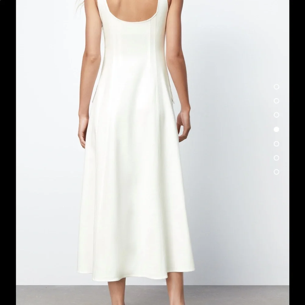 NWT Zara white textured dress - Picture 2 of 7